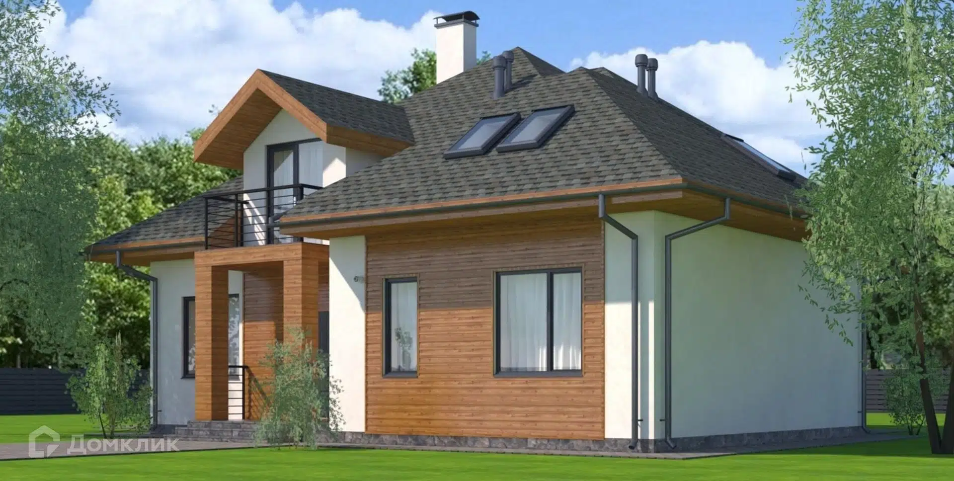 Планировка ГС-267 Газосиликатный дом с балконом Драйв, 267 м²