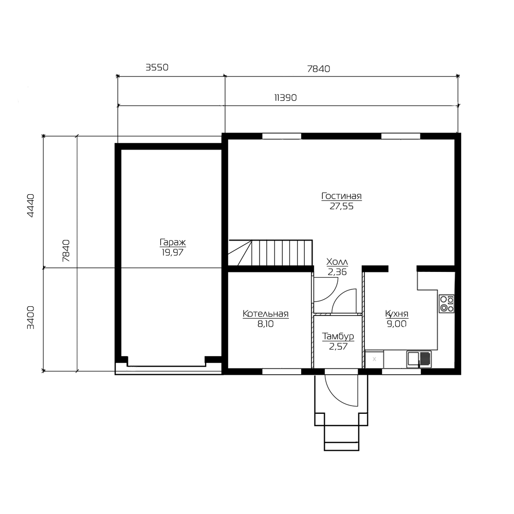 Планировка КД-115 Кирпичный дом Дарги, 115,47 м²