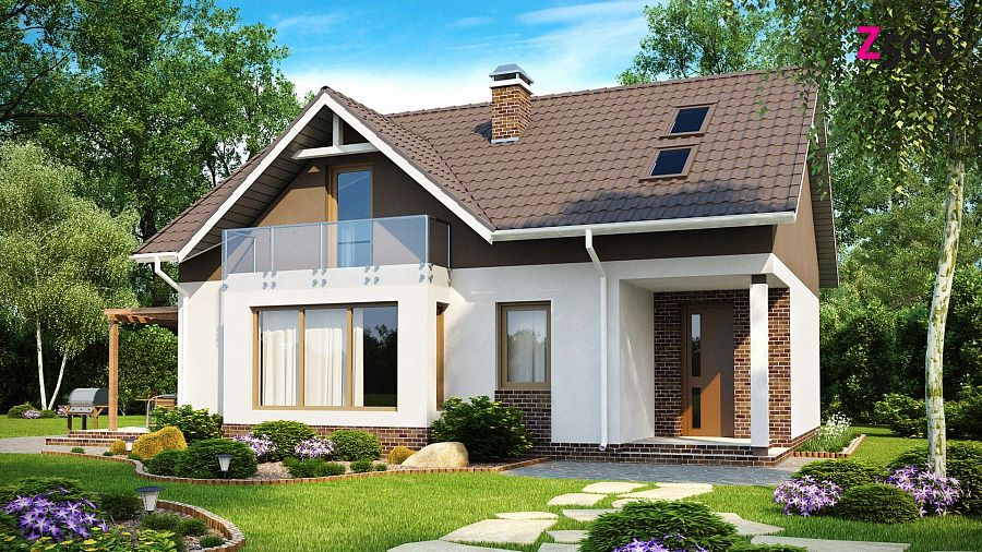 Проект одноэтажного дома из кирпича «КД-139 Дом из кирпича Монатуна, 139.5 м²»