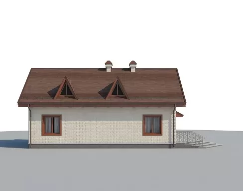 Планировка КД-88 Дом из кирпича Олунер, 88.67 м²