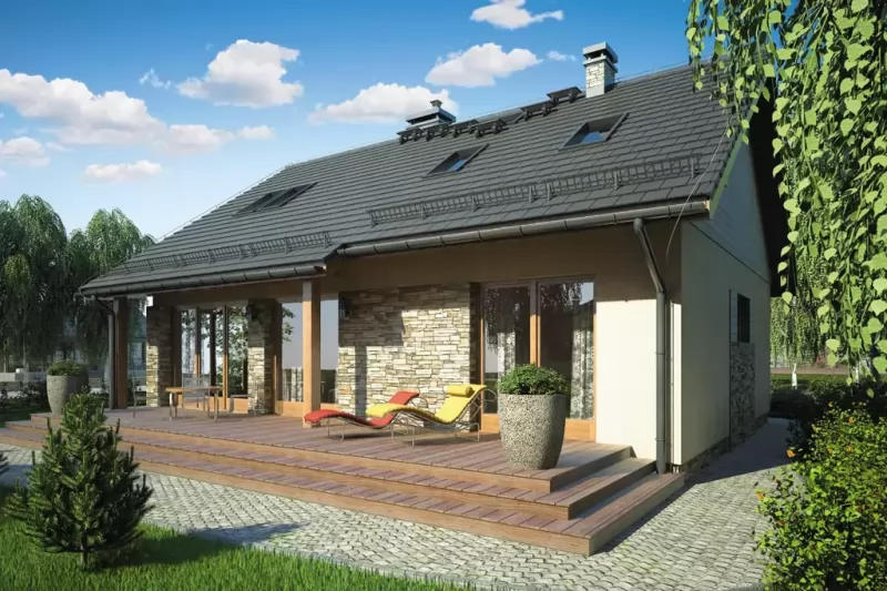 Планировка КД-112 Дом из кирпича Хидрун, 112.4 м²