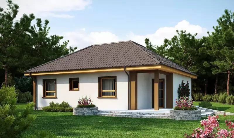 Планировка КД-76 Кирпичный дом Фактур, 76.8 м²