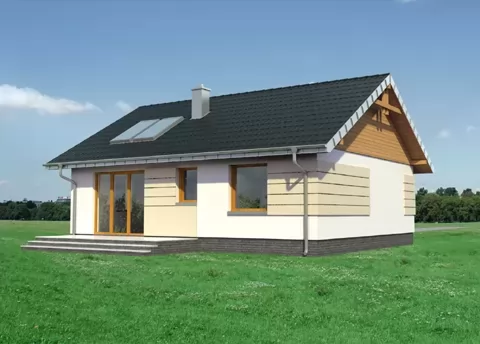 Планировка КД-76 Дом из кирпича Клонг, 76.2 м²