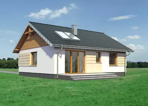 Планировка КД-76 Дом из кирпича Клонг, 76.2 м²