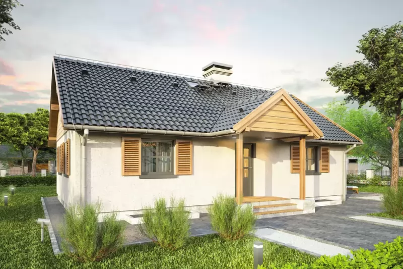 Планировка КД-73 Дом из кирпича Зобраме, 73.3 м²