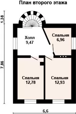 Планировка КД-113 Дом из кирпича Лунатик, 113.12 м²
