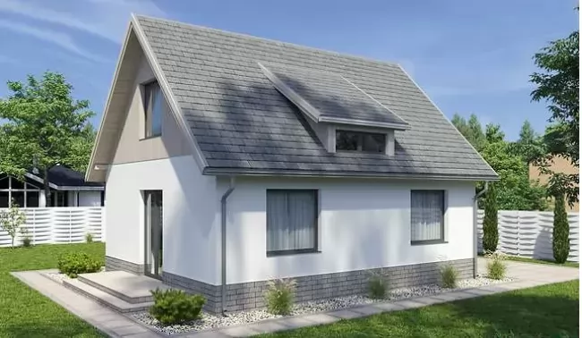 Планировка КД-62 Дом из кирпича Лирона, 60.27 м²