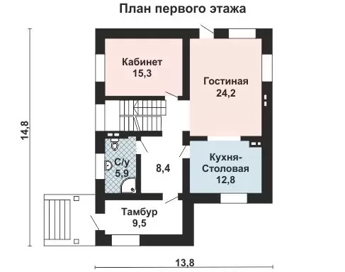 Планировка КД-215 Дом из кирпича Юниона, 215.9 м²