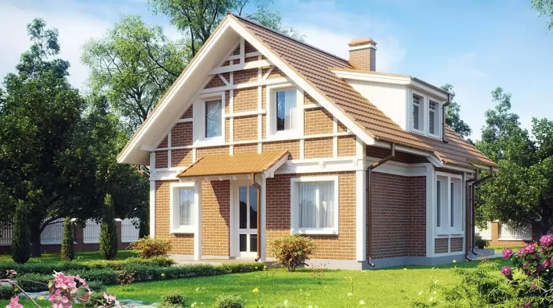 Планировка КД-107 Кирпичный дом Шиниол, 107.2 м²