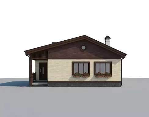 Планировка КД-61 Кирпичный дом Помора, 61.3 м²