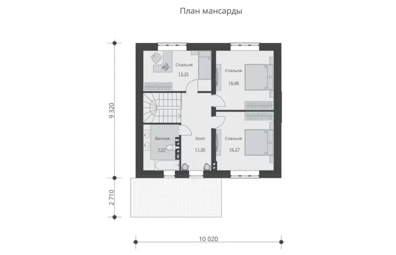 Планировка КД-116 Дом из кирпича Клеково, 116.33 м²