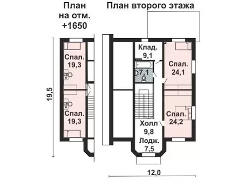 Планировка КД-268 Дом из кирпича Сивинья, 268.4 м²