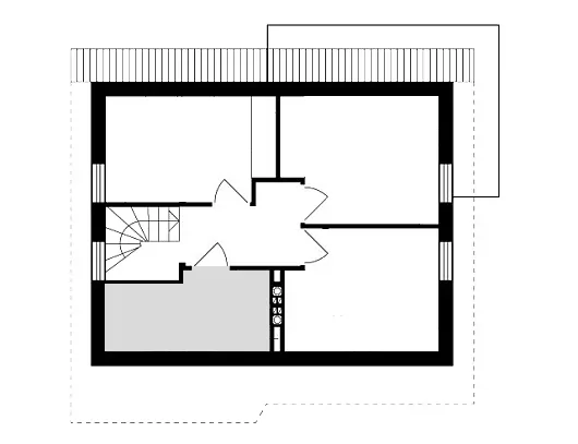 Планировка КД-64 Дом из кирпича Фрета, 64 м²