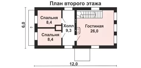 Планировка КД-88 Дом из кирпича Олунер, 88.67 м²