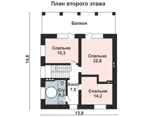 Планировка КД-215 Дом из кирпича Юниона, 215.9 м²