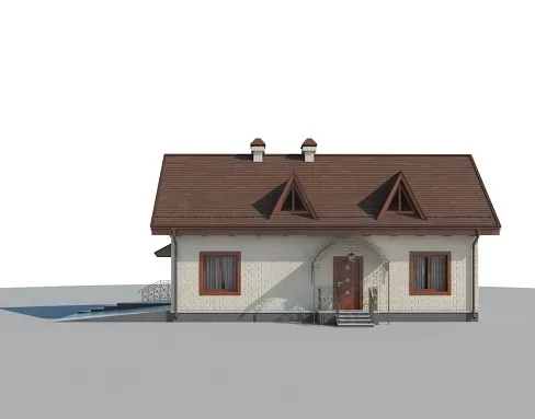 Планировка КД-88 Дом из кирпича Олунер, 88.67 м²