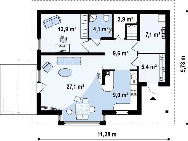 Планировка КД-139 Дом из кирпича Монатуна, 139.5 м²