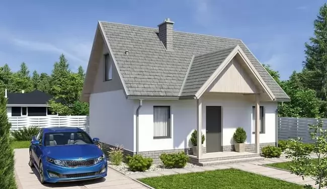 Планировка КД-62 Дом из кирпича Лирона, 60.27 м²