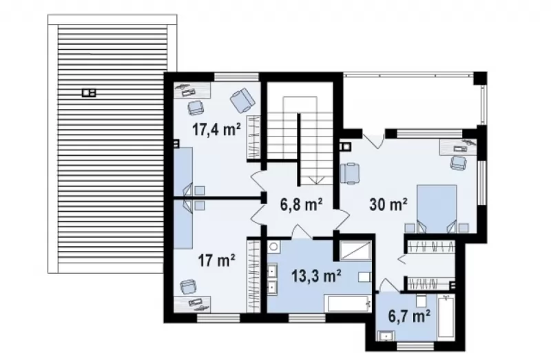 Планировка КД-239 Дом из кирпича Авирелия, 239.2 м²