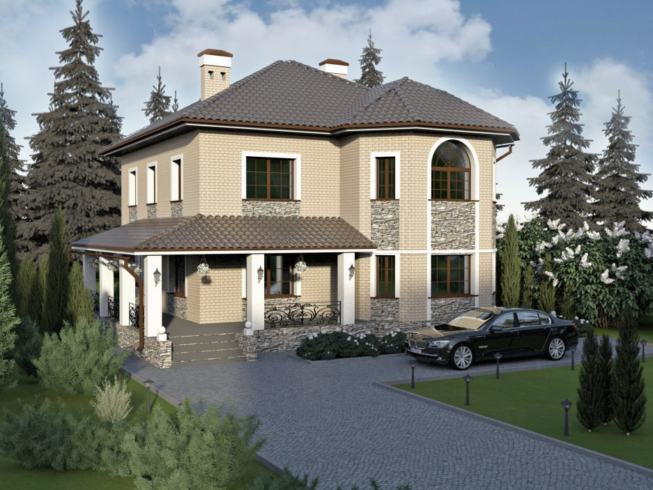 Планировка КД-196 Дом из кирпича Айкон, 196 м²