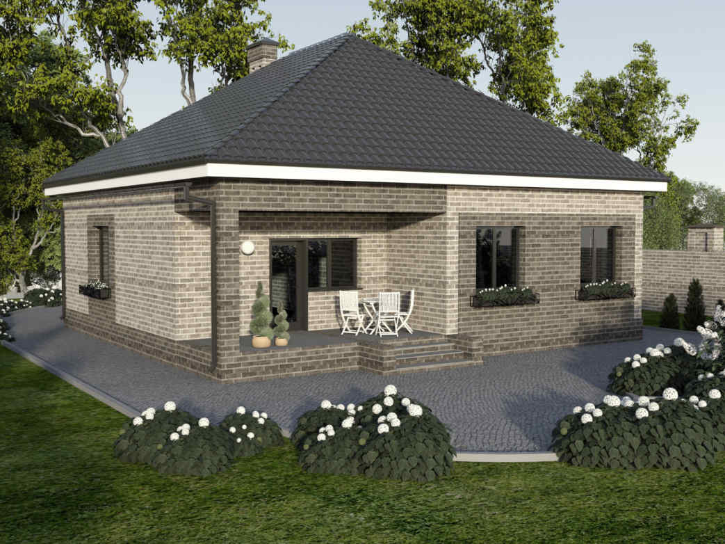 Планировка КД-97 Кирпичный дом Файнги, 97,25 м²