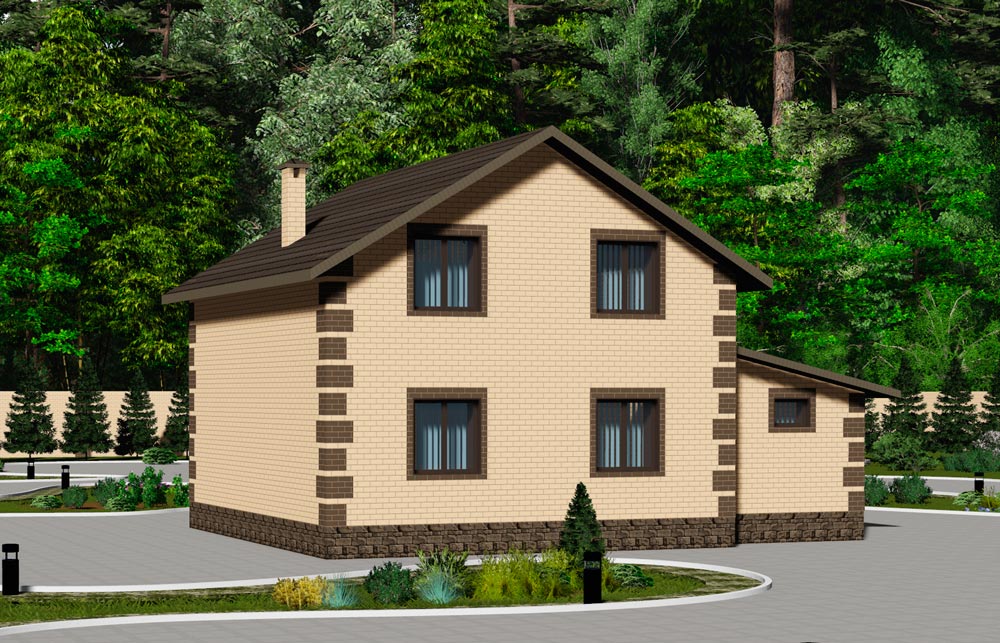 Планировка КД-115 Кирпичный дом Дарги, 115,47 м²