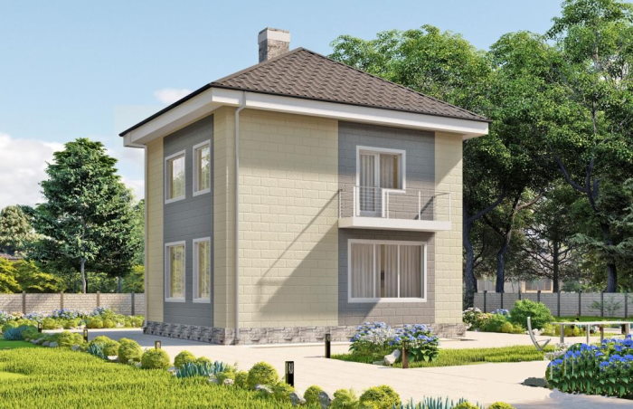 Планировка ТД-99 Дом из теплоблоков Целериум, 99 м²